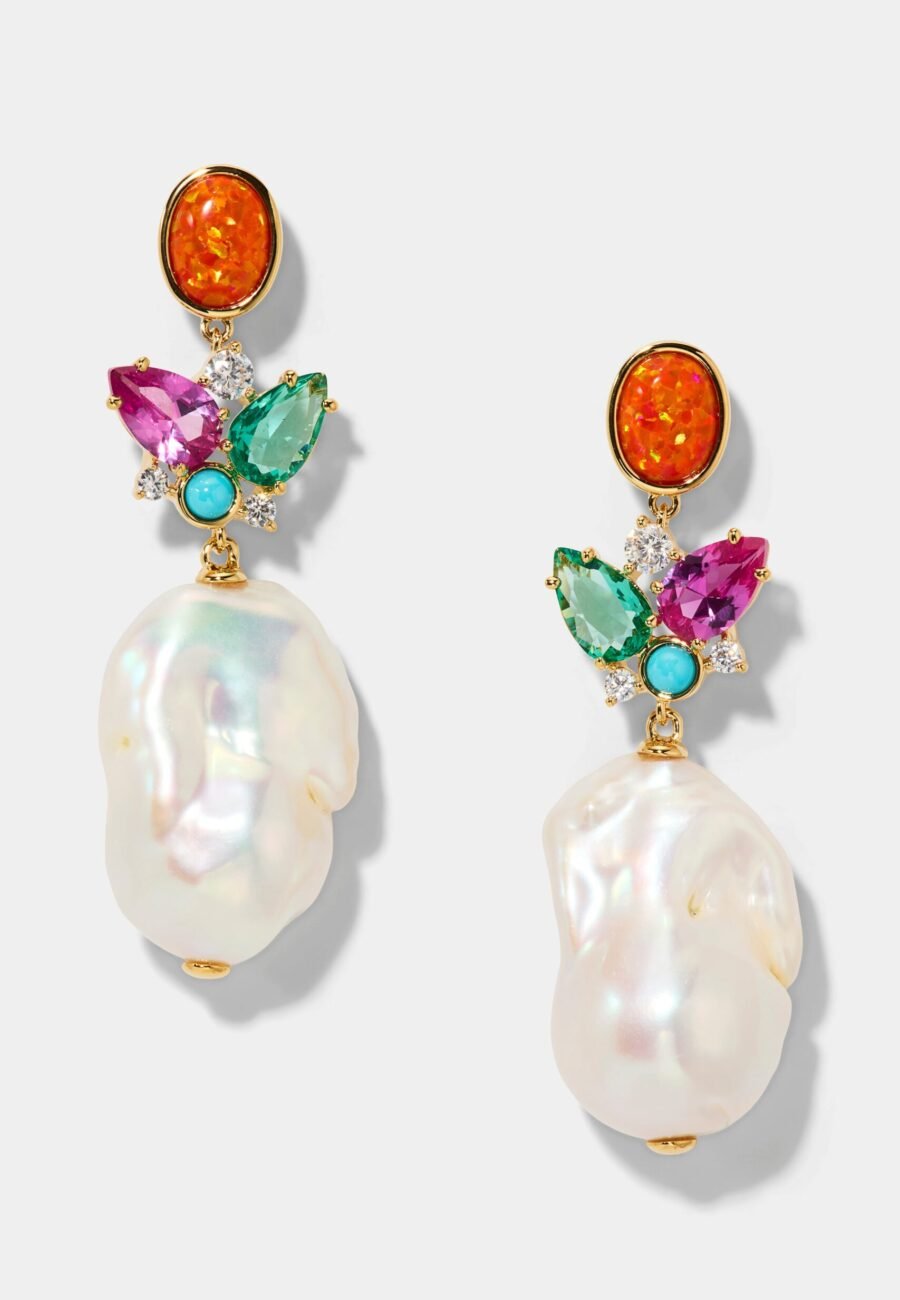 FRIEDA LARGE FRESHWATER PEARL DROP EARRINGS