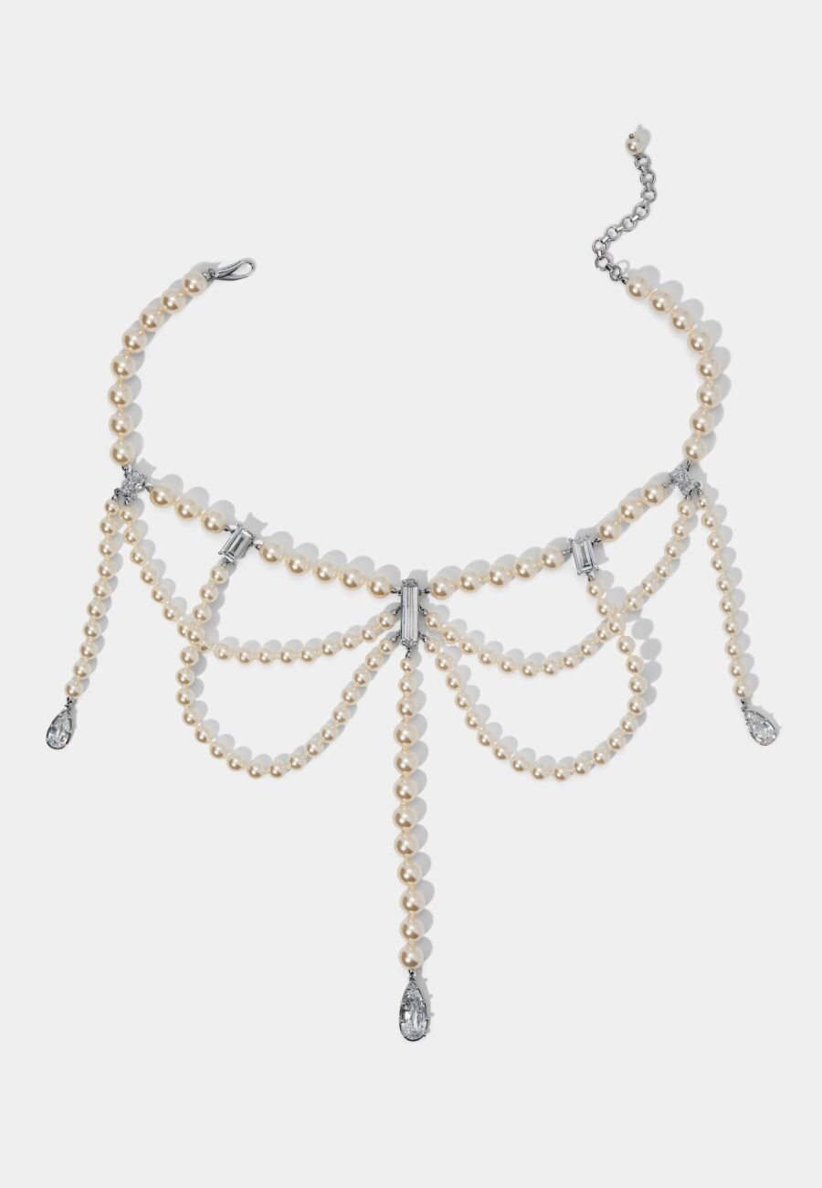 PEARL CHOKER LOW DROPS NECKLACE