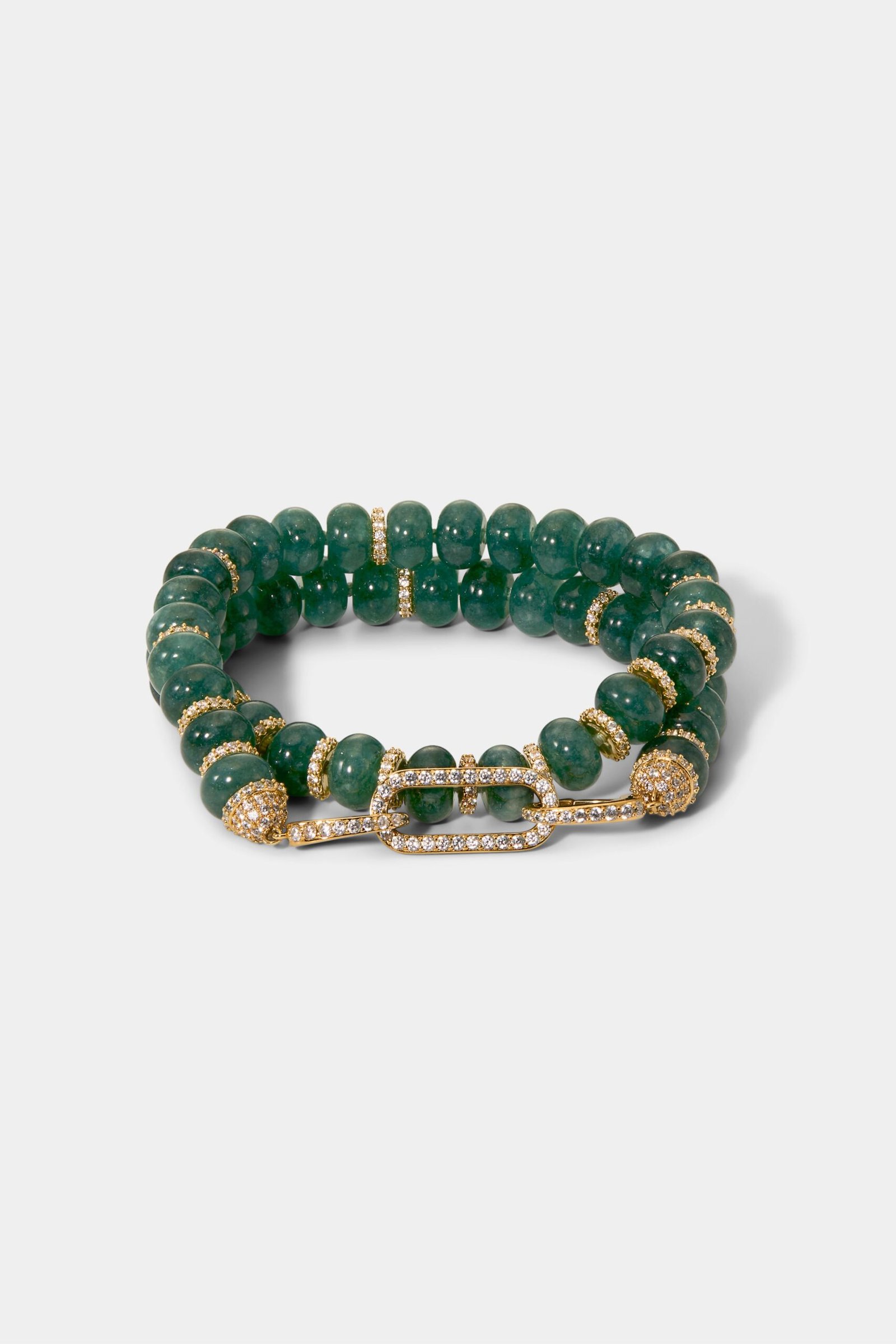 BOUJEE BEADS DARK GREEN BRACELET